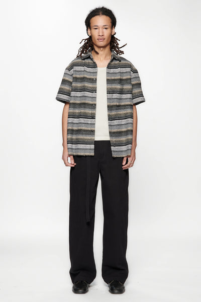 HOLD SS SHIRT - GREY WOVEN