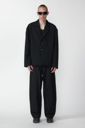 HOLIDAY BLAZER - BLACK PINSTRIPE