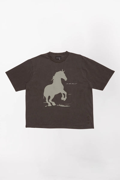 HORSE TEE - CHARCOAL