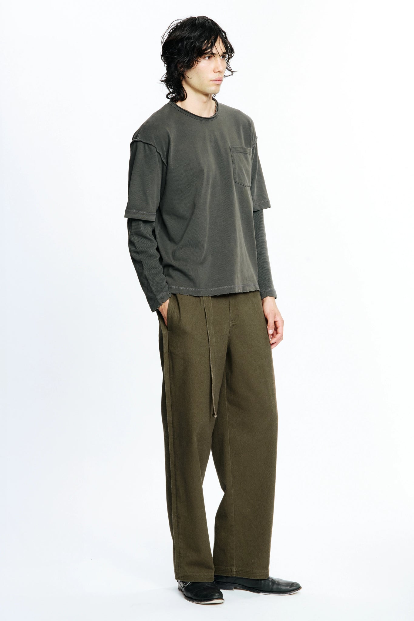 LAYER LS T-SHIRT - CHARCOAL