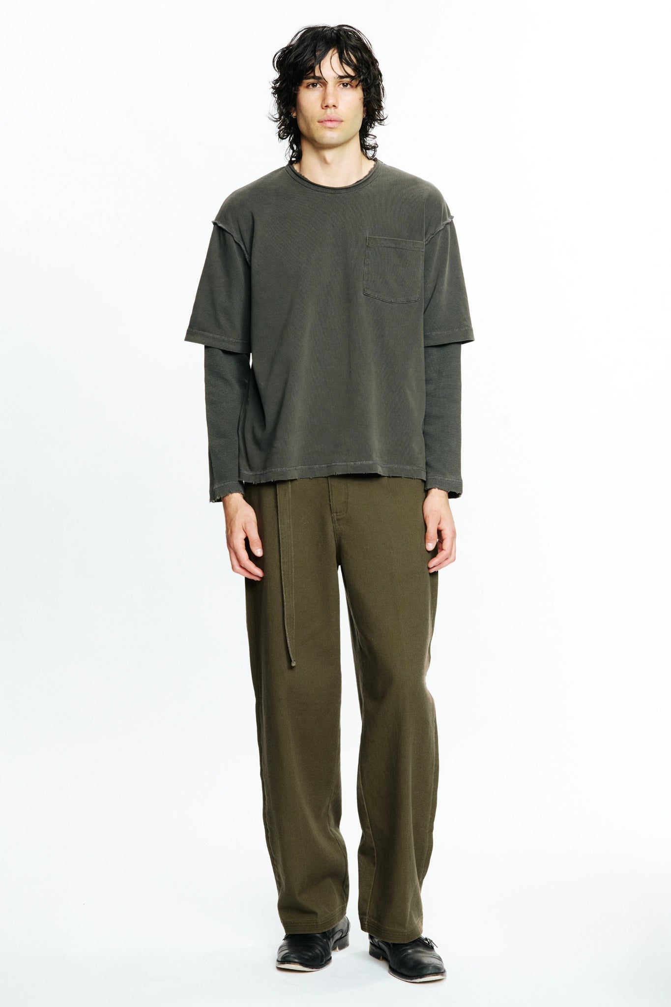 LAYER LS T-SHIRT - CHARCOAL