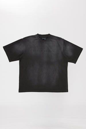 LOGO BOXY T-SHIRT - SUN FADED BLACK