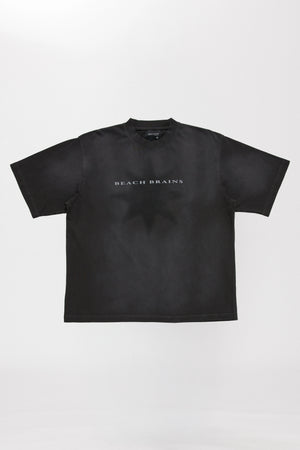 LOGO STAR BOXY T-SHIRT - SUN FADED BLACK