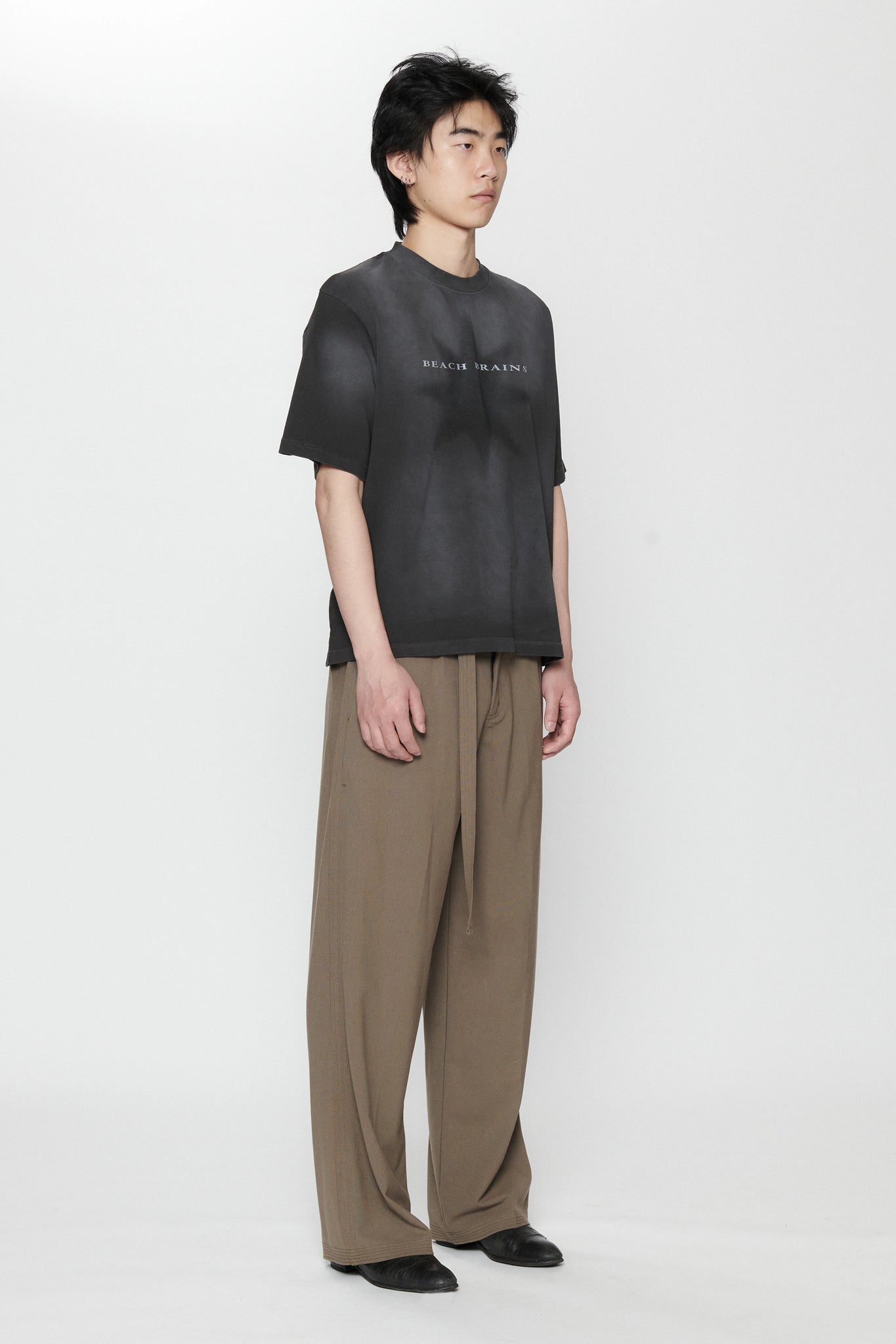 LOGO STAR BOXY T-SHIRT - SUN FADED BLACK