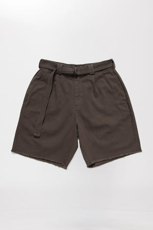 PLEATED SHORT - DARK GREY