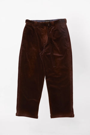 PLEATED WORK PANT - WASHED BROWN