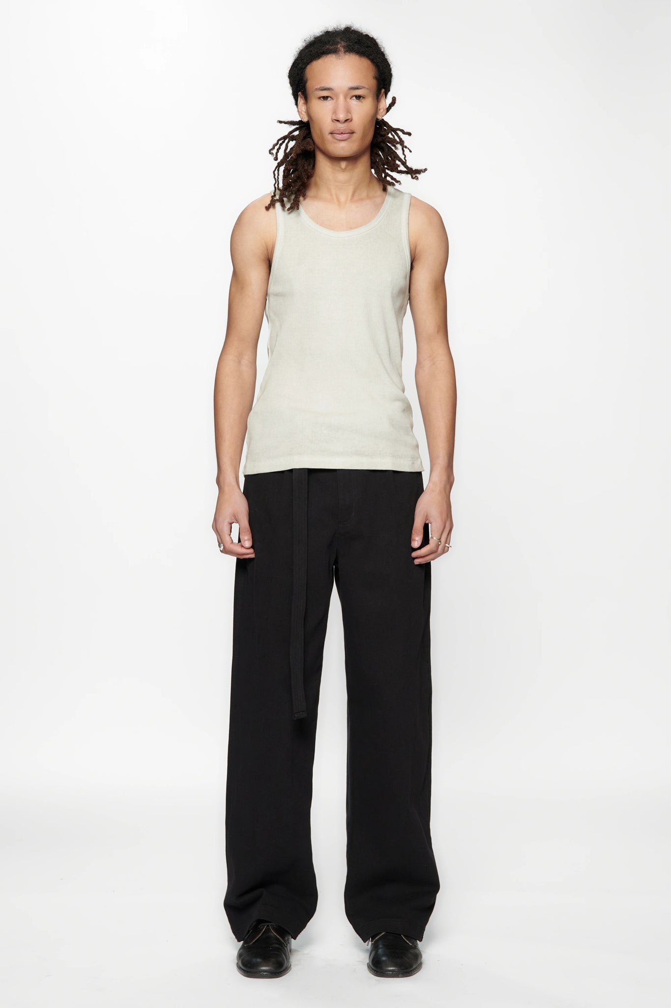 PLEATED WORK PANT - BLACK