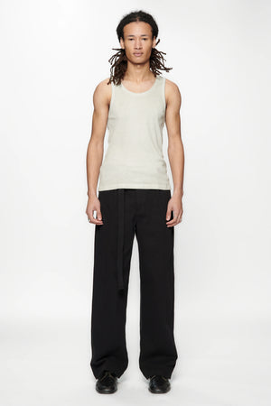 PLEATED WORK PANT - BLACK