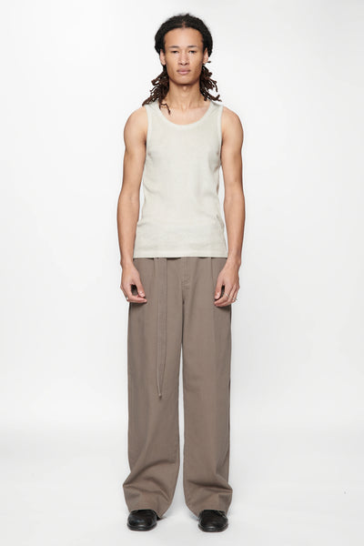 PLEATED WORK PANT - GRAVEL