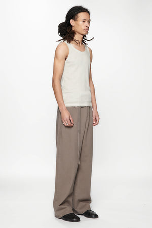 PLEATED WORK PANT - GRAVEL
