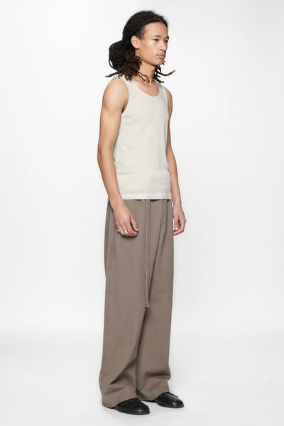 PLEATED WORK PANT - GRAVEL