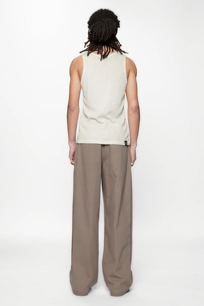 PLEATED WORK PANT - GRAVEL