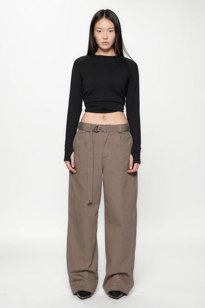 PLEATED WORK PANT - GRAVEL