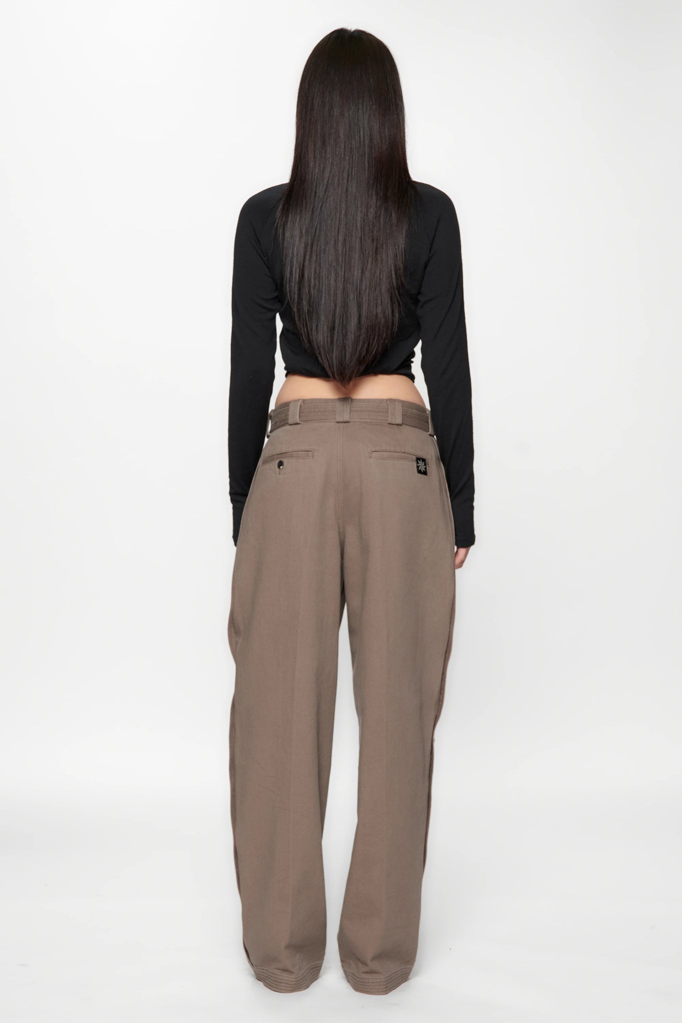 PLEATED WORK PANT - GRAVEL