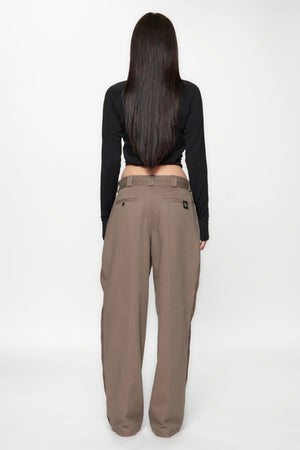 PLEATED WORK PANT - GRAVEL