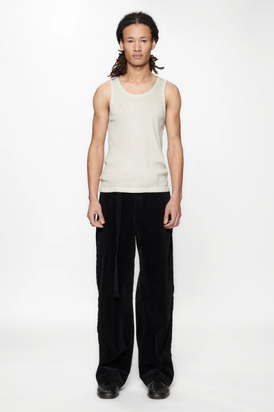 PLEATED WORK PANT - VINTAGE BLACK CORDUROY