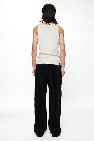 PLEATED WORK PANT - VINTAGE BLACK CORDUROY