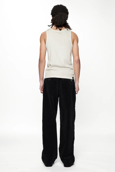 PLEATED WORK PANT - VINTAGE BLACK CORDUROY