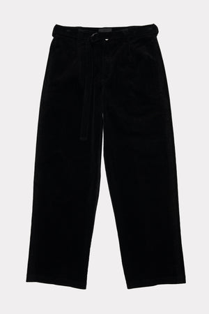 PLEATED WORK PANT - VINTAGE BLACK CORDUROY