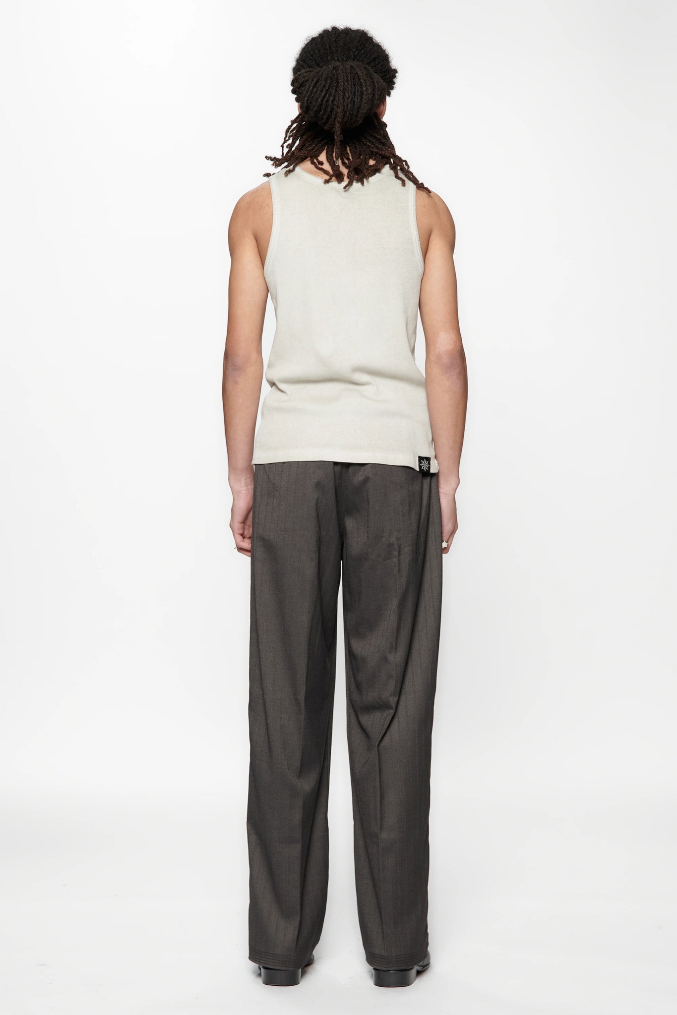 SHADOW SUIT PANT - BLACK HERRINGBONE