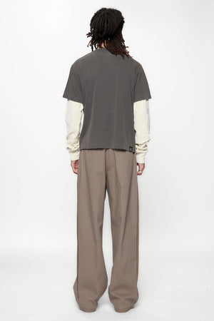 TIDE DOUBLE T-SHIRT - CHARCOAL/BONE