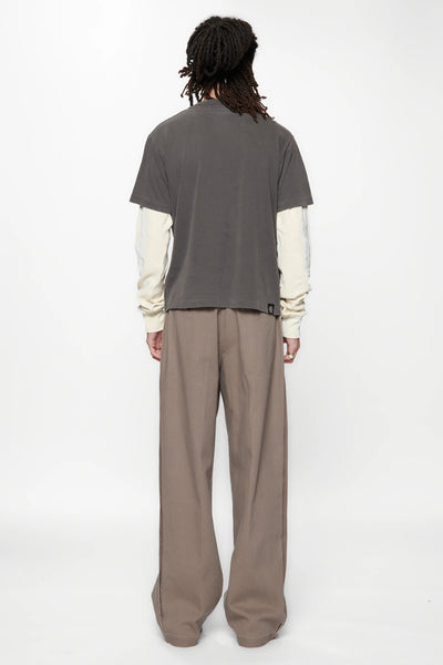 TIDE DOUBLE T-SHIRT - CHARCOAL/BONE