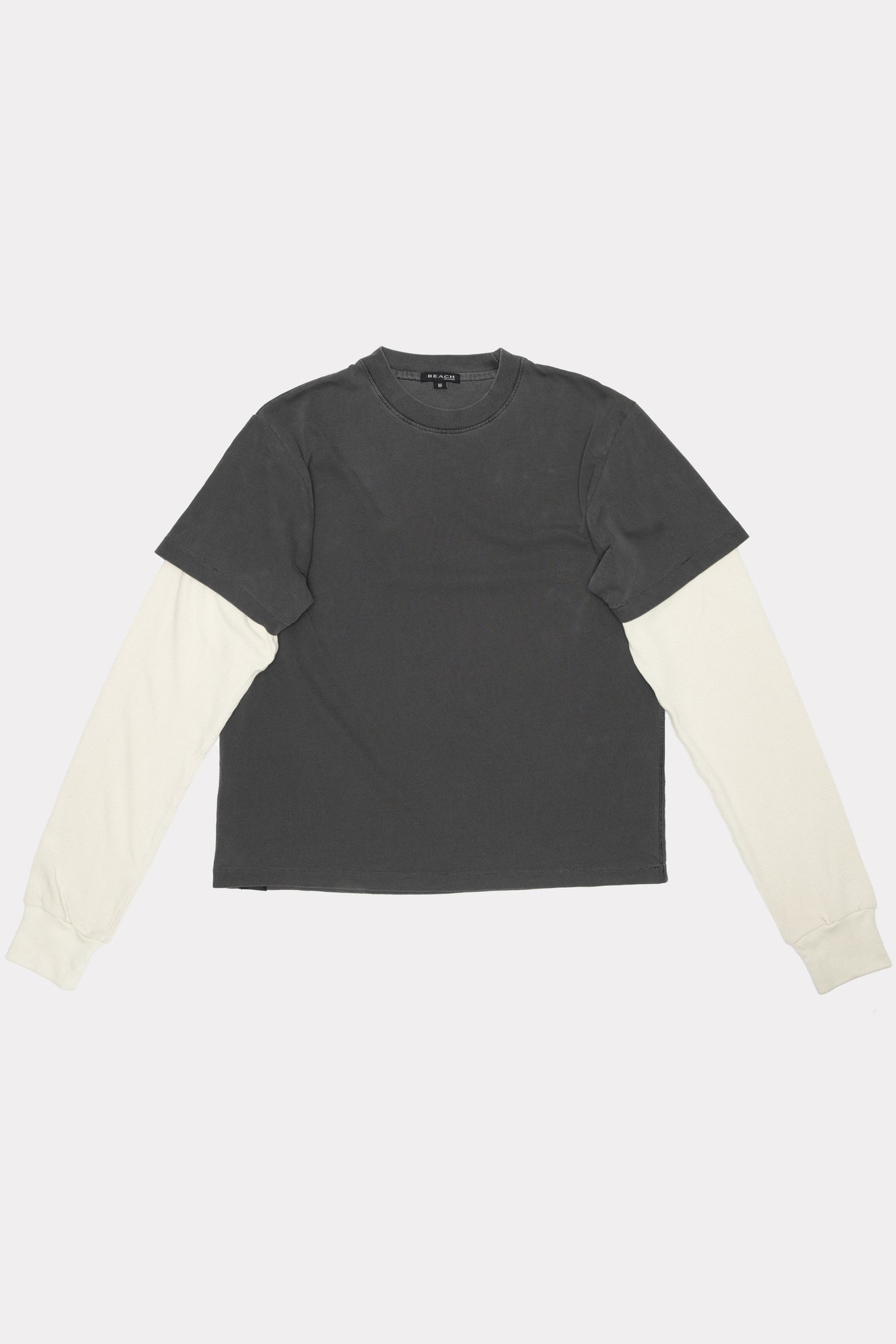 TIDE DOUBLE T-SHIRT - CHARCOAL/BONE