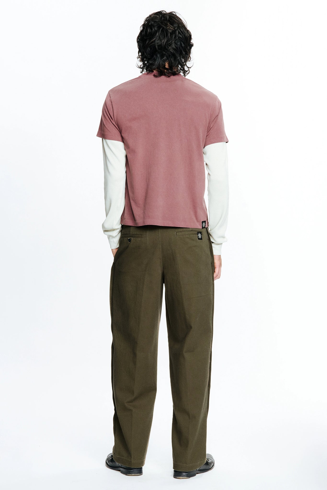 TIDE DOUBLE T-SHIRT - PLUM / BONE