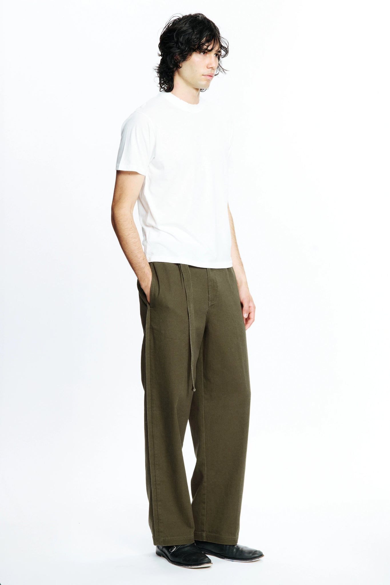PLEATED WORK PANT - FATIGUE