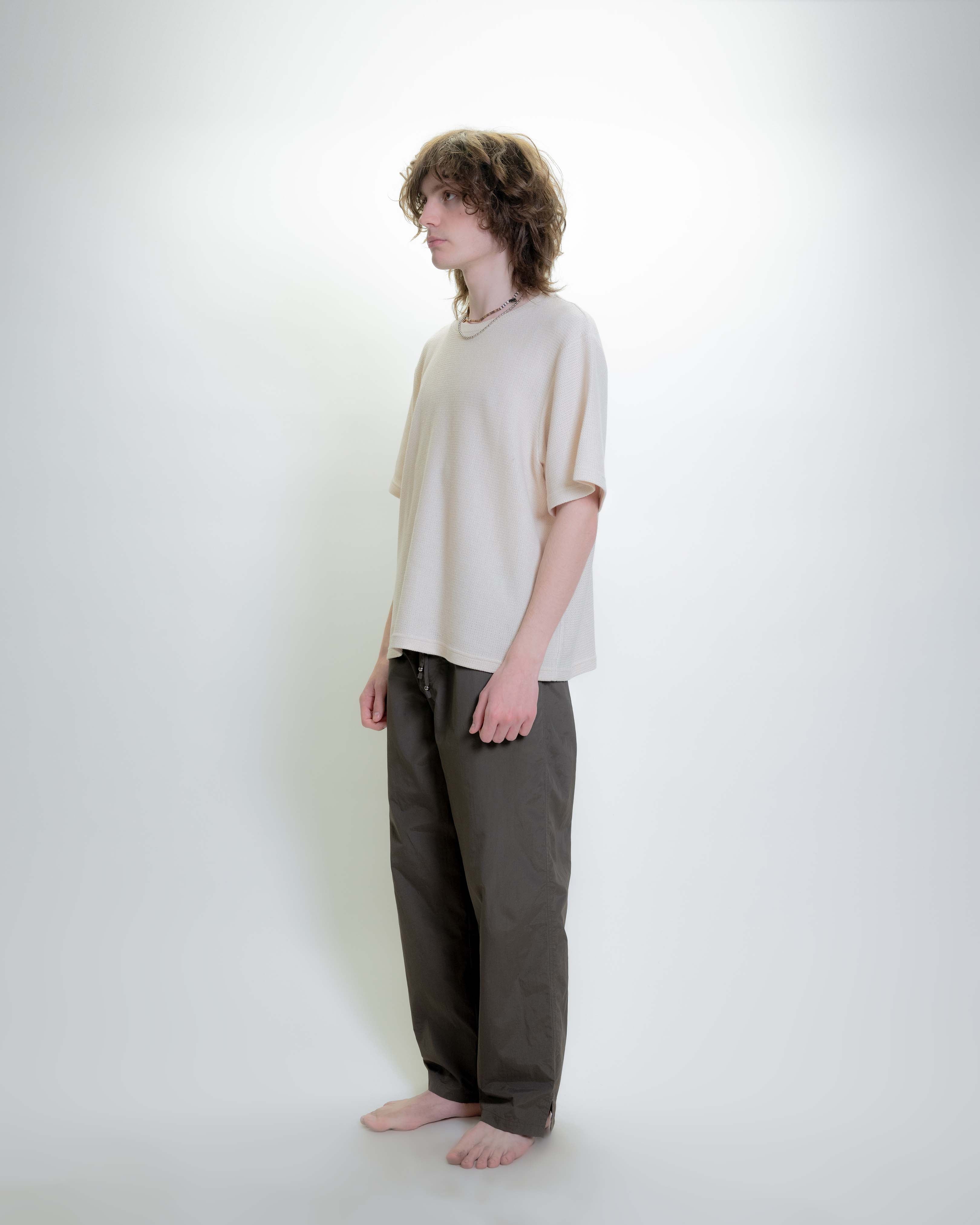 WAFFLE BOXY TEE - BONE