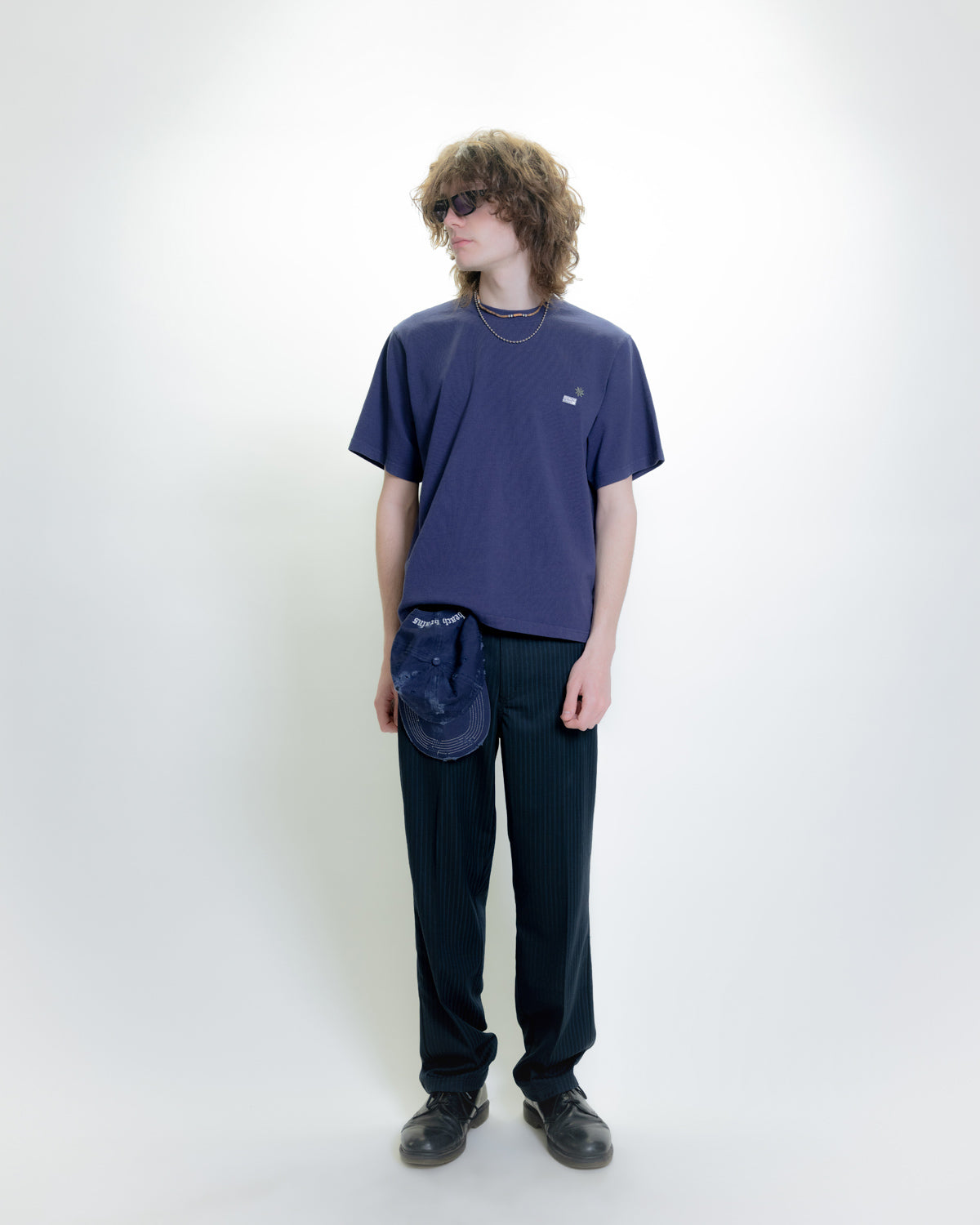 SUITS ME PANT - BLACK/BLUE STRIPE