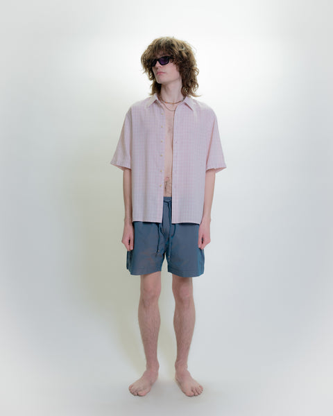 ALL DAY SHIRT - PINK GRID