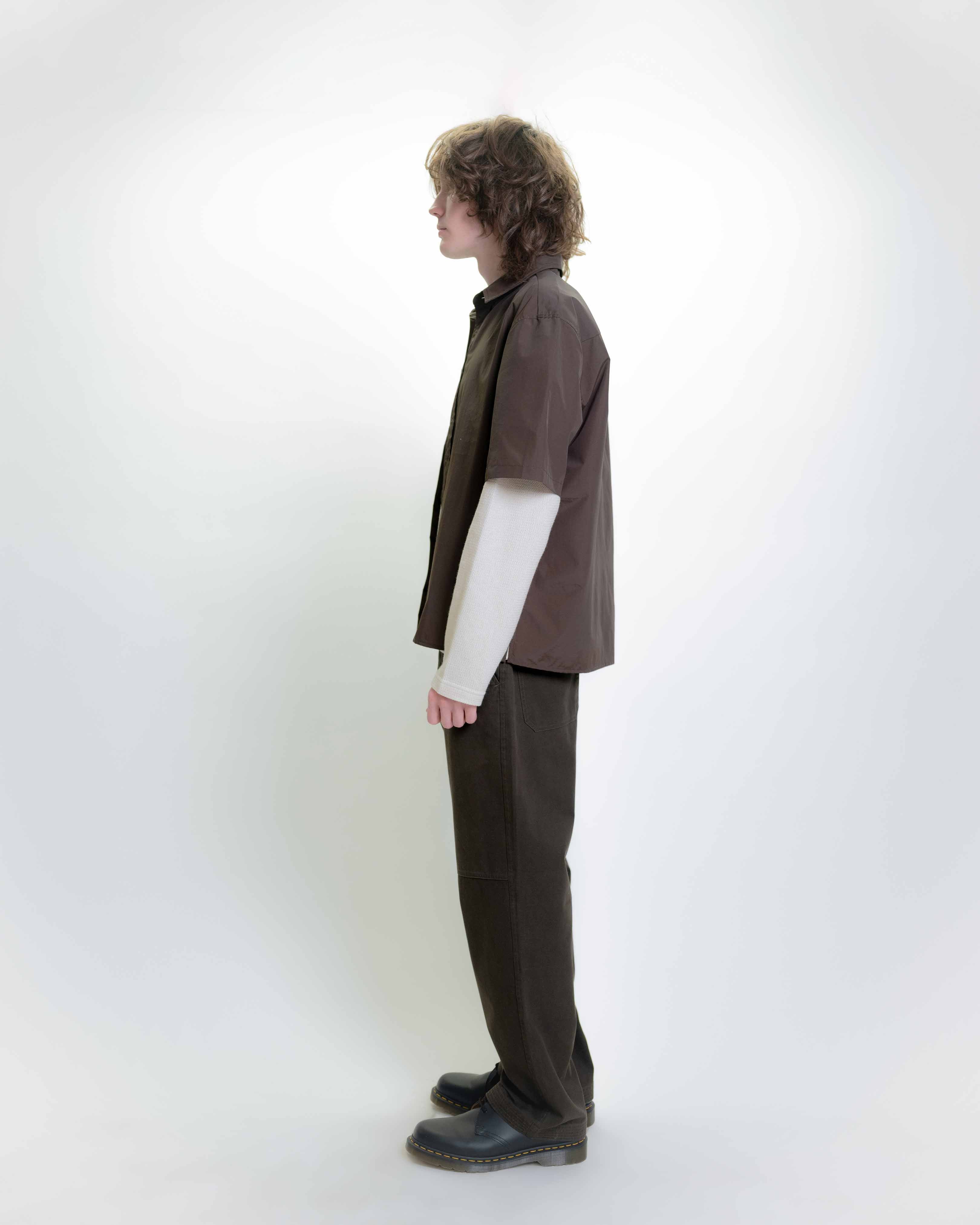 BOXY SS SHIRT - BROWN
