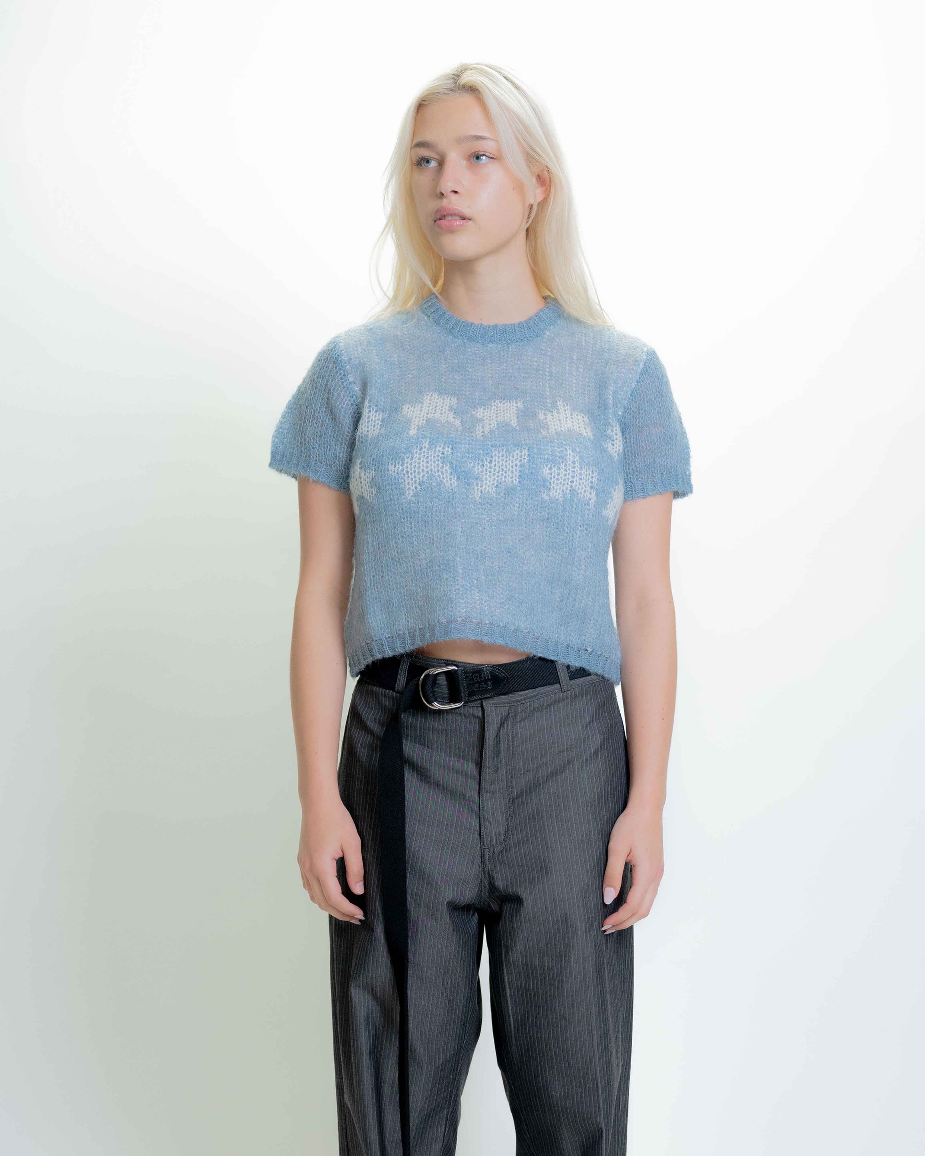 STARZ KNIT TEE - BABY BLUE